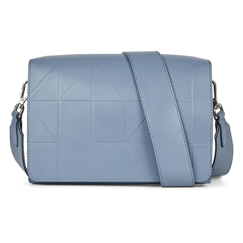 Women ECCO GEOMETRIK - Crossbody-Bags Blue - India VFAGJY063